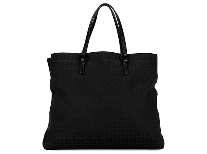 Schwarze Zucchino-Canvas-Tasche von Fendi Leinwand Tuch  ref.1381934