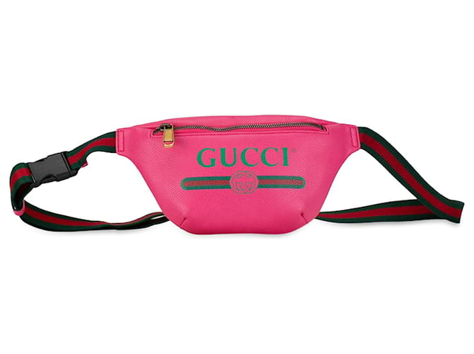 Gucci Pink Leather Logo Belt Bag Pony-style calfskin  ref.1381988