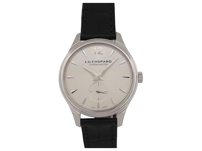 NEW CHOPARD LUC XPS 121968 35 MM AUTOMATIC 18K WHITE GOLD WATCH Silvery  ref.1382124
