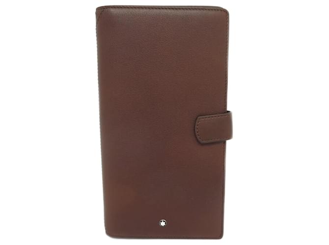 NEW MONTBLANC MEISTERSTUCK SFUMATO TRAVEL COMPANION WALLET MB118343 Brown Leather  ref.1382130