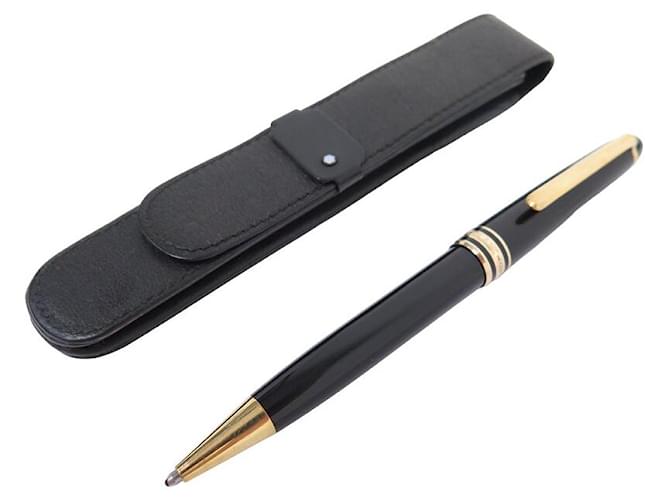 BOLÍGRAFO MONTBLANC MEISTERSTUCK CLASSIC ORO MB132453 + ESTUCHE PARA BOLÍGRAFO Negro Resina  ref.1382138