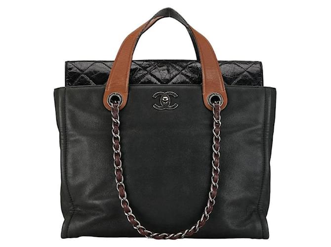 Chanel Leather In The Mix Portobello Tote Bolsa de couro em bom estado  ref.1382174