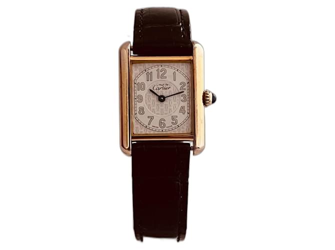 Cartier Serbatoio vintage Bianco sporco Argento  ref.1382225