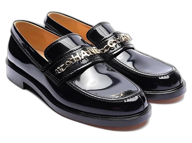 Chanel Sandals Black Leather  ref.1382235
