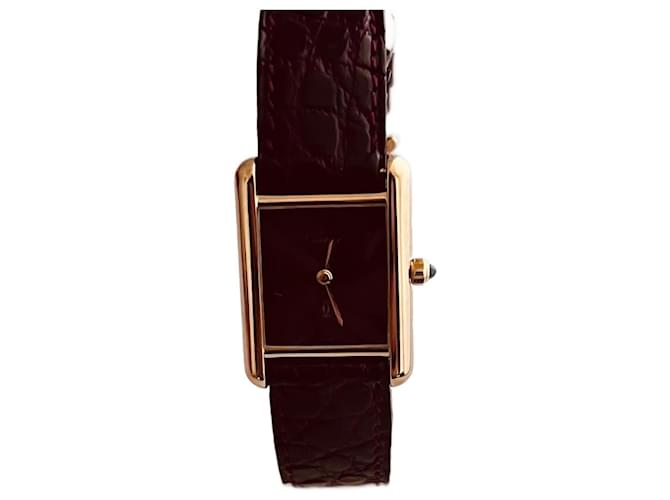 Cartier Réservoir Dark red Vermeil  ref.1382242