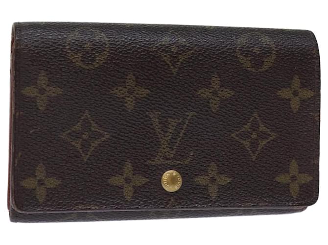 Carteira LOUIS VUITTON Monograma Porte Monnaie Billets Tresor M61730 Autenticação de LV4891 Lona  ref.1382345