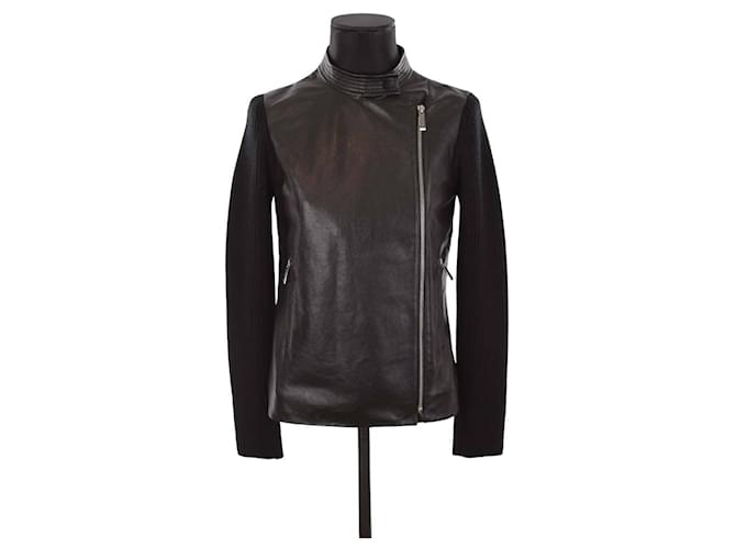 Barbara Bui Leather coat Black  ref.1382414