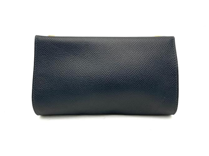 Hermès Karo Navy blue Leather  ref.1382483