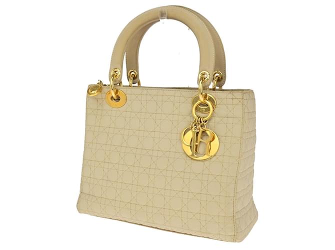 Dior Lady Dior Beige Tela  ref.1382492