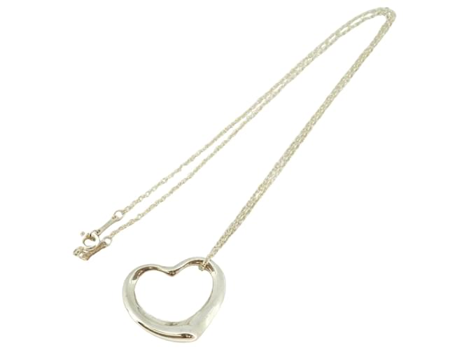 Tiffany & Co Open Heart Silvery Silver  ref.1382513
