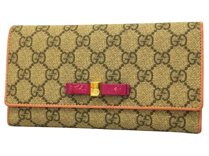 Gucci Ribbon Marrom Lona  ref.1382515