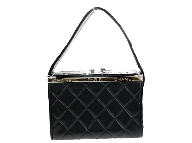Chanel Vanity Black Leather  ref.1382537