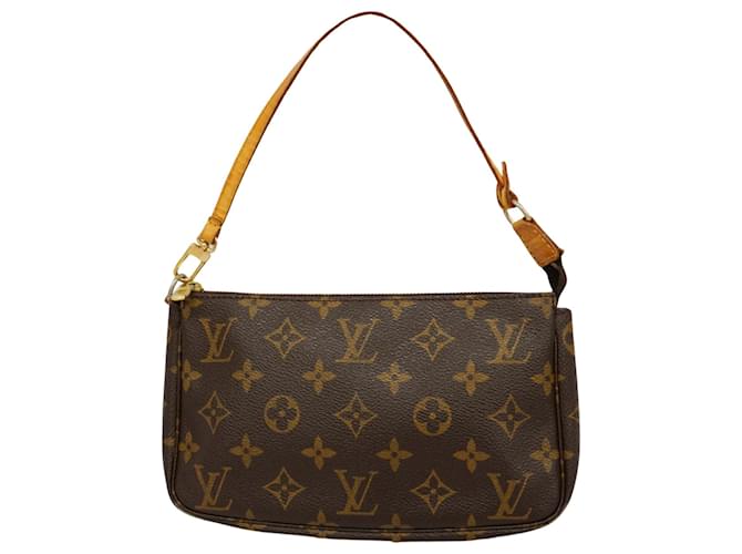 Louis Vuitton Pochette Accessoire Castaño Lienzo  ref.1382556