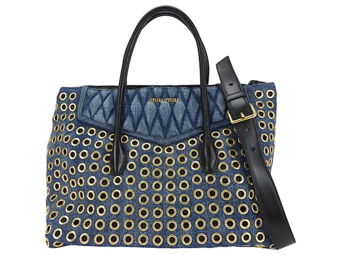 Miu Miu Biker Nappa Azul John  ref.1382578