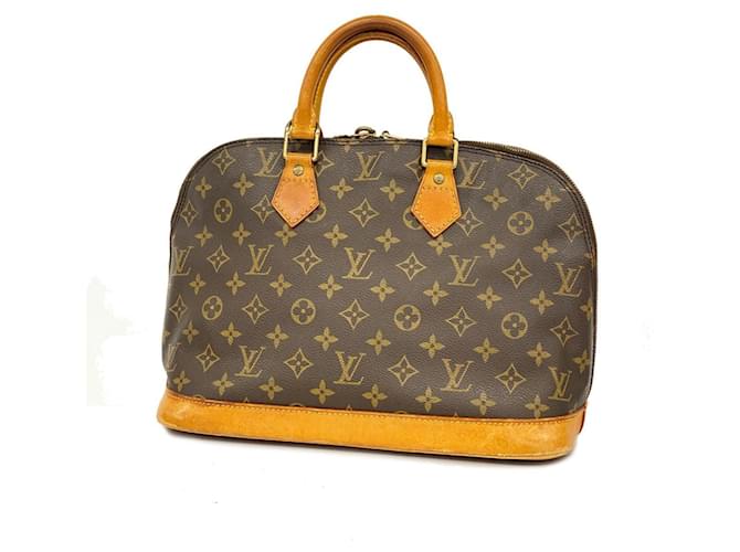 Louis Vuitton Alma Marrom Lona  ref.1382613