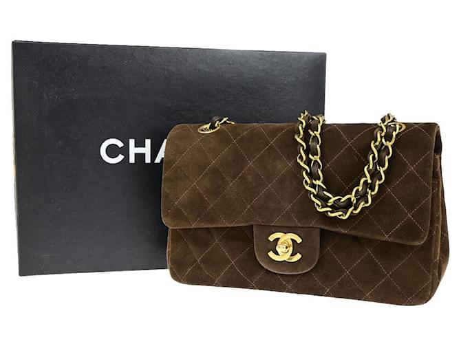 Chanel Timeless Brown Suede  ref.1382621