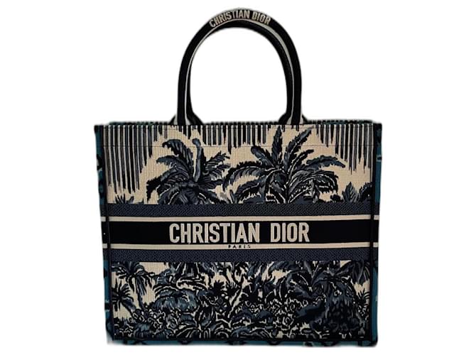 Dior Handbags Blue Cotton  ref.1382642