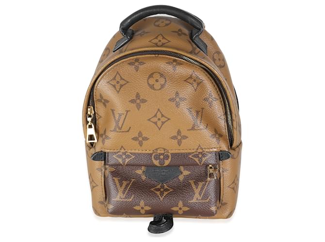 Louis Vuitton Mini Palm Springs aus Canvas mit umgekehrtem Monogramm Braun Leinwand  ref.1382775