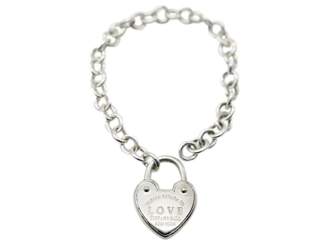 Tiffany & Co Bracciale Return To Tiffany Love Lock in argento sterling  ref.1382778