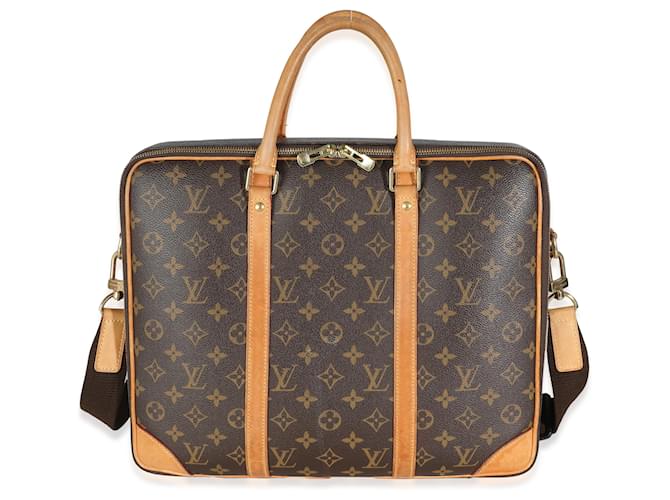 Pasta Louis Vuitton Monogram Canvas Cupertino Marrom Lona  ref.1382809