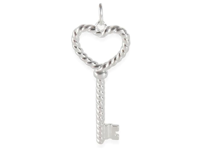 Tiffany & Co. Key Collection – Schlüsselanhänger mit gedrehtem Herz aus Sterlingsilber Geld  ref.1382823
