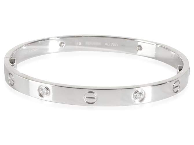 Bracelet Cartier Love en or blanc 18 carats 0,42 CTW  ref.1382842