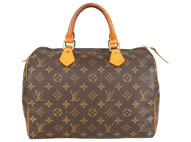 Monograma Louis Vuitton Speedy 30 Canvas Marrom Lona  ref.1382856