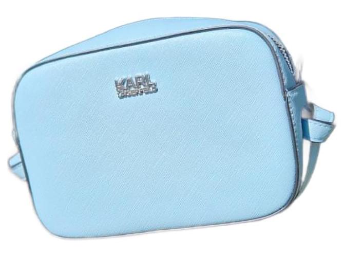 Tracolla Karl Lagerfeld azzurra Blu chiaro Poliammide  ref.1382873