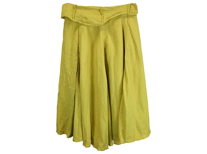 Mini-jupe Dries Van Noten en laine vert pomme  ref.1382936