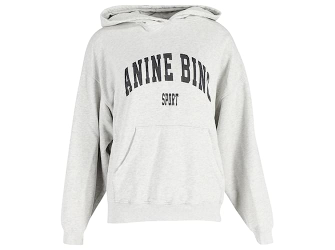 Sweat à capuche Anine Bing Harvey en coton gris  ref.1382948