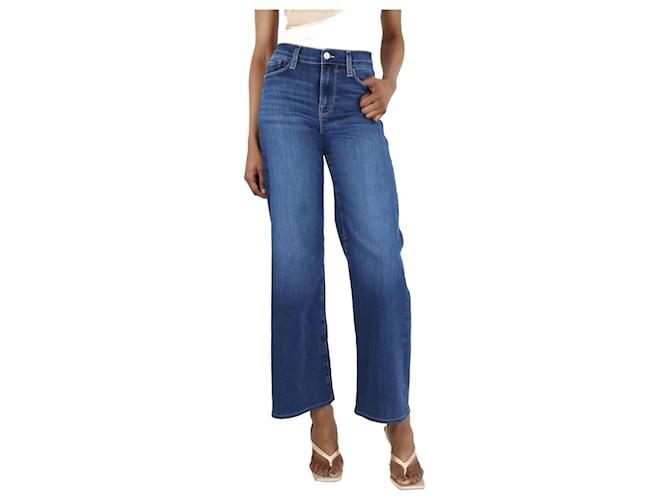Frame Denim Jeans stretch azul de perna larga - tamanho UK 6 Algodão  ref.1383071