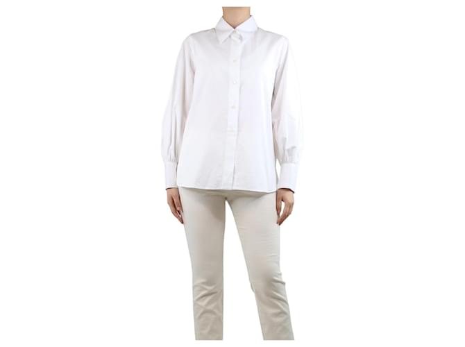 Alberto Biani Camisa branca de algodão com botões - tamanho UK 12 Branco  ref.1383073