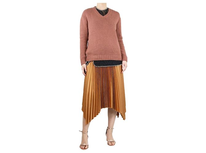 Autre Marque Rosa Set aus verziertem Spitzentop und Pullover – Größe UK 10 Pink