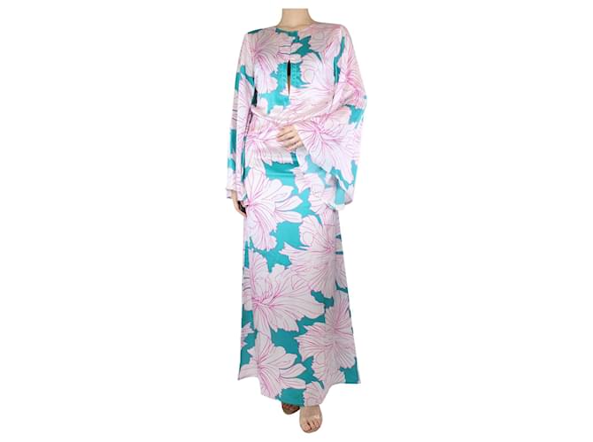 Autre Marque Multi Willow Seidenkaftan mit Blumendruck – Größe M Mehrfarben  ref.1383083