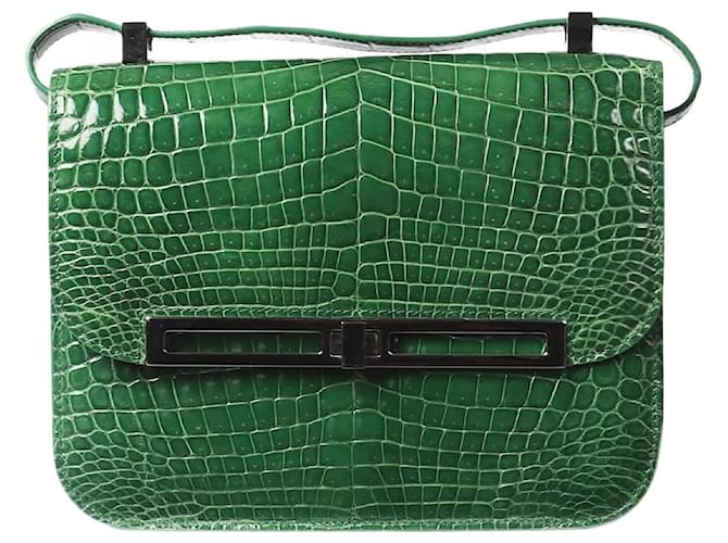Autre Marque Green Taylor croc-skin shoulder bag Leather  ref.1383099