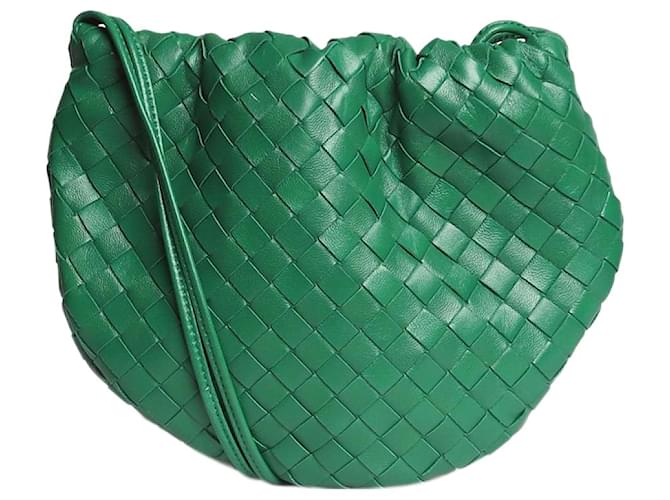 Bottega Veneta Dark green mini The Valve bag Leather  ref.1383102