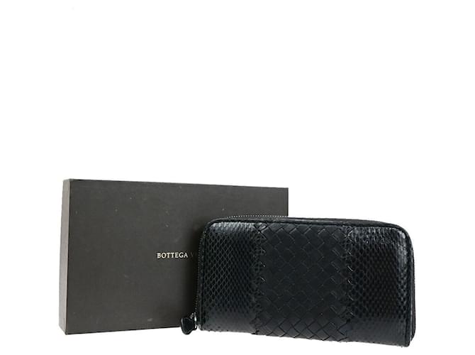 Bottega Veneta Intrecciato Schwarz Leder  ref.1383171