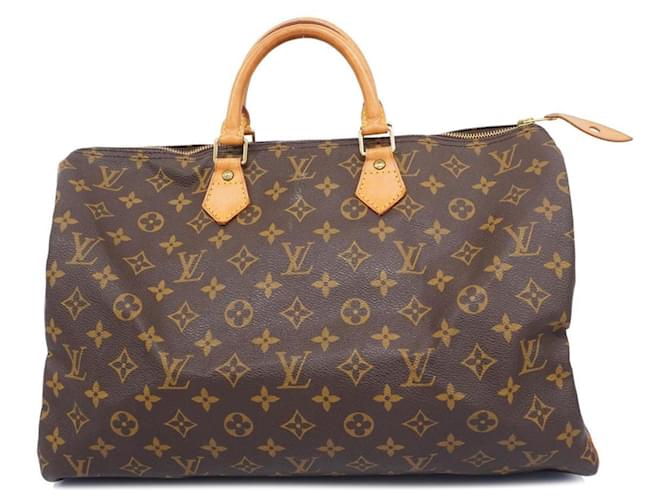 Louis Vuitton Speedy 40 Brown Cloth  ref.1383181