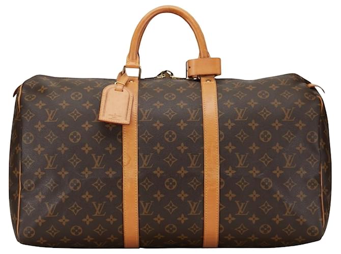 Louis Vuitton Keepall 50 Brown Cloth  ref.1383199