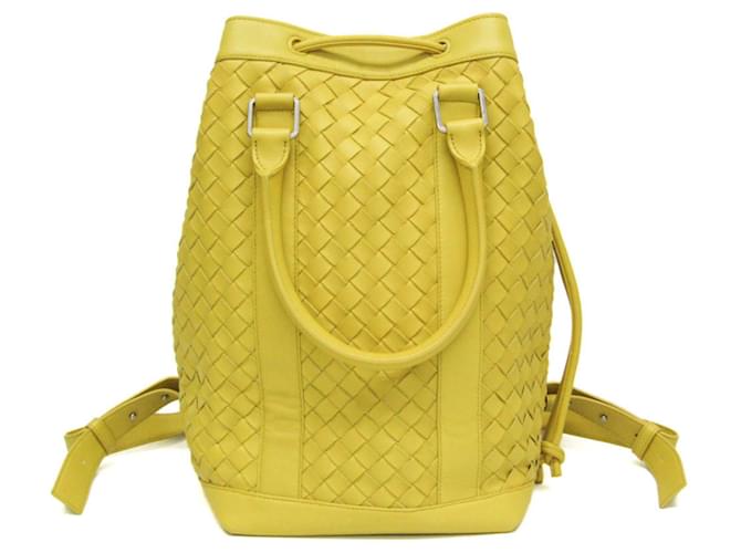 Bottega Veneta Intrecciato Giallo Pelle  ref.1383207