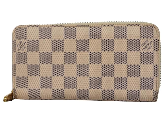 Zippy Louis Vuitton Portefeuille flink Weiß Leinwand  ref.1383257