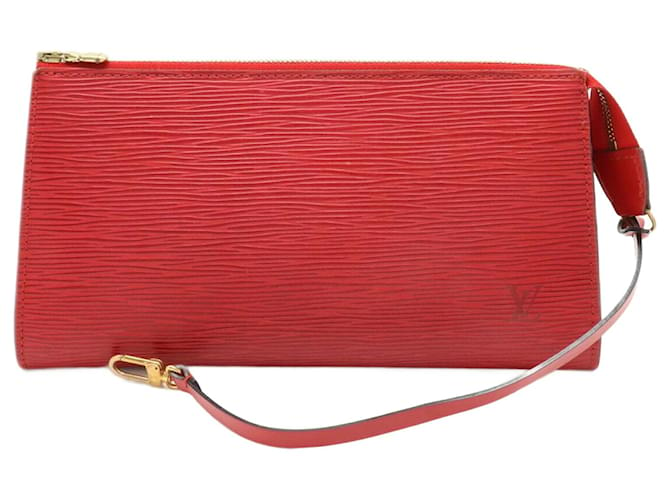 Accesorios de Louis Vuitton Pochette Roja Cuero  ref.1383272