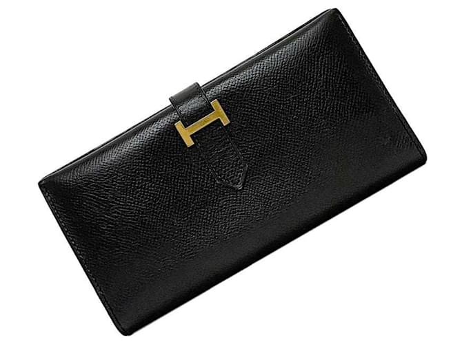 Béarn Hermès Bearn Nero Pelle  ref.1383296