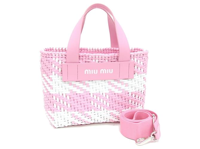 Miu Miu Intreccio Rosa Pelle  ref.1383299