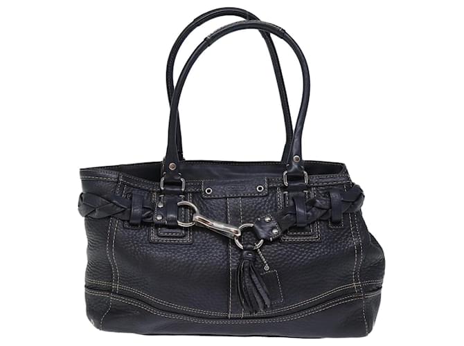 Coach Entraîneur Hampton Cuir Noir  ref.1383409