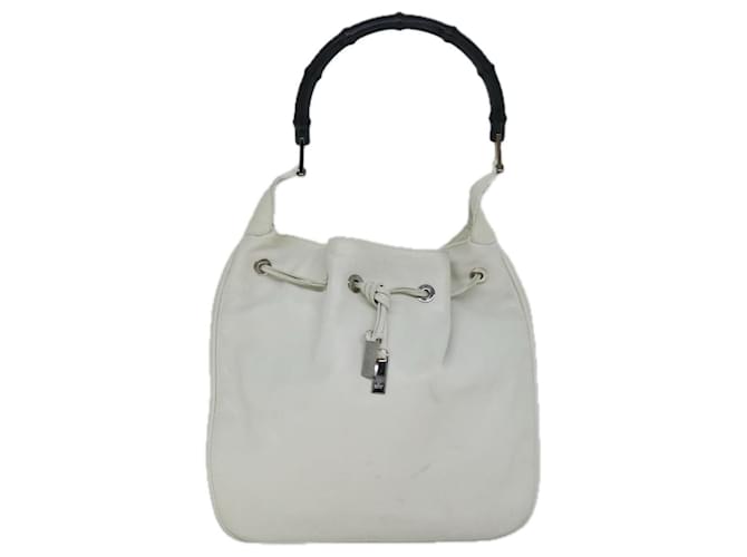 Gucci Bamboo White Leather  ref.1383412