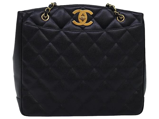 Chanel Coco Mark Black Leather  ref.1383431