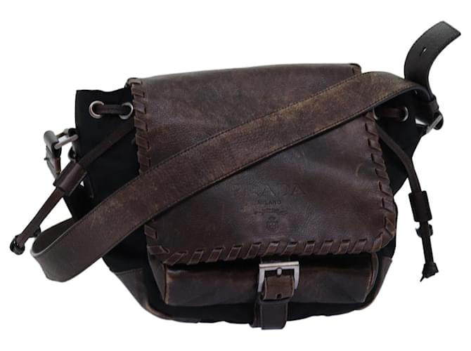 Prada Messenger Brown Leather  ref.1383437