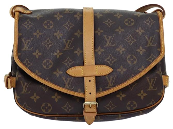 Louis Vuitton Saumur 30 Brown Cloth  ref.1383448