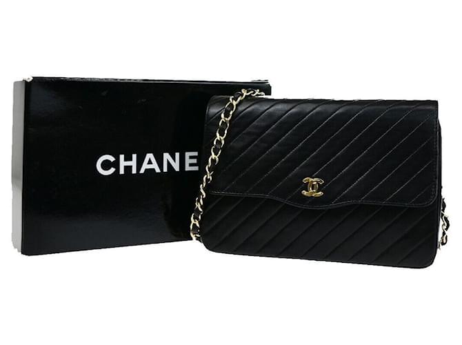 Timeless Chanel intemporal Preto Couro  ref.1383454